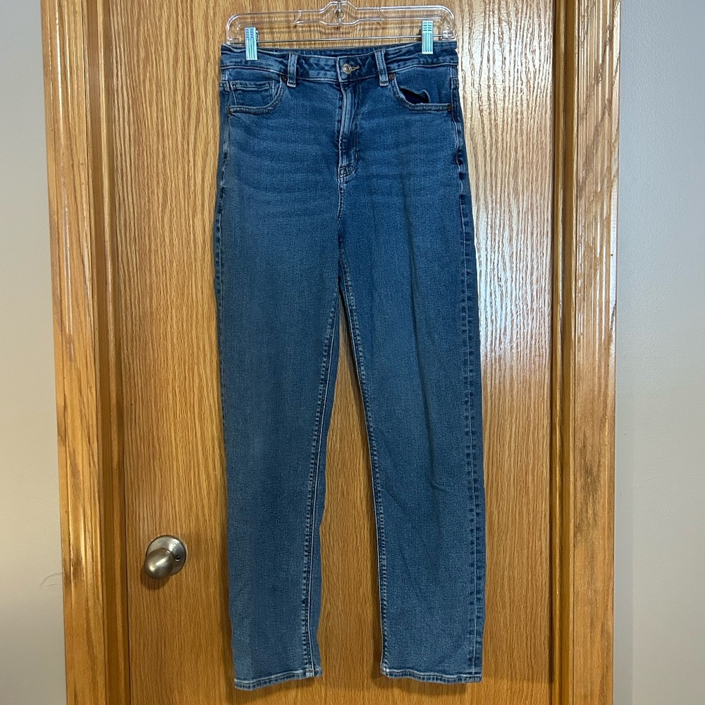 Medium Wash Mom Jeans - American Eagle Outfitters - Size 6 Long
